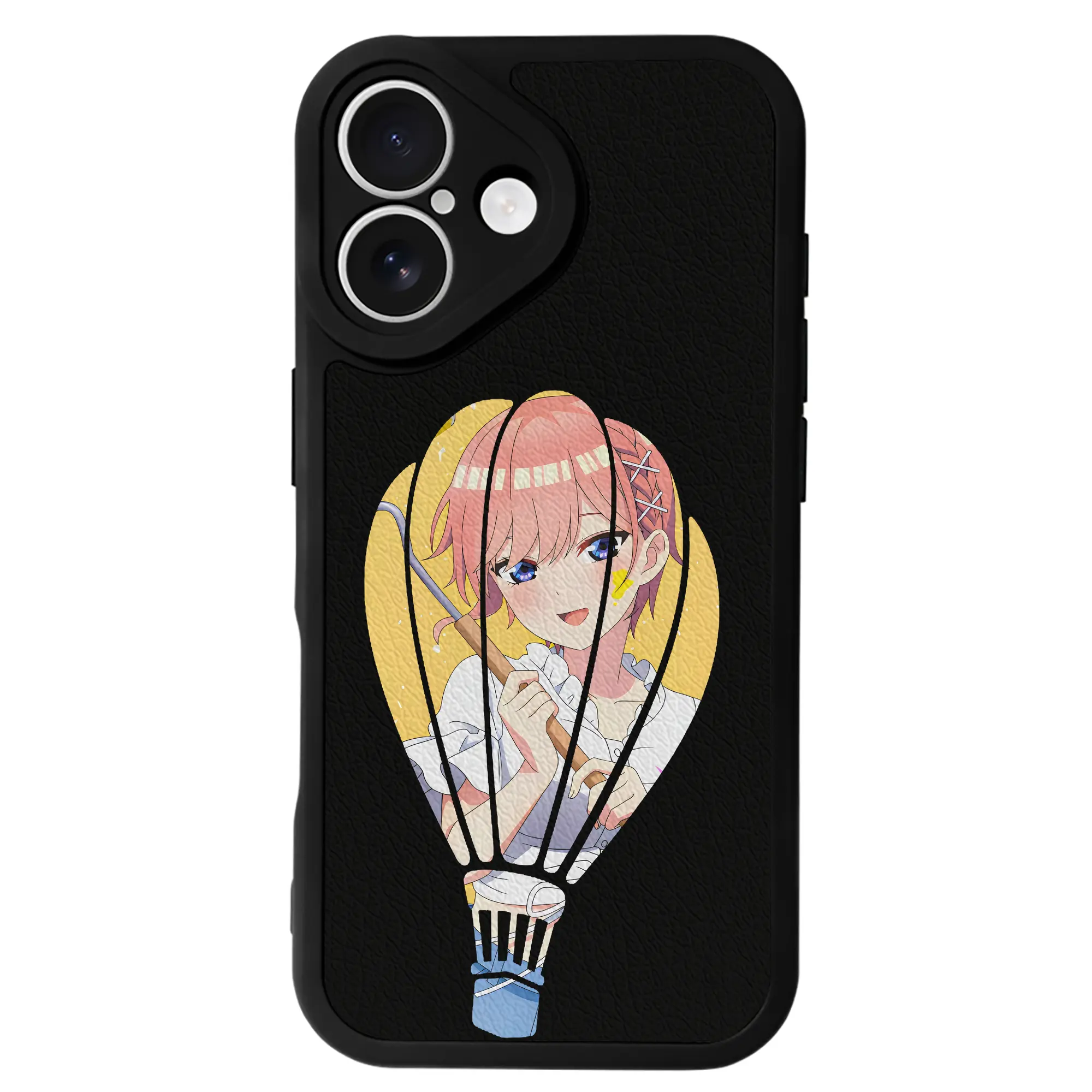 五等分の花嫁 グッズ 中野 一花 - IPhone 16シリーズ対応 ・ シリコンスマホケース ・ レザー調 ・ 高精度フィット ・ 耐衝撃 ・ ワイヤレス充電対応 ・ 精密カット